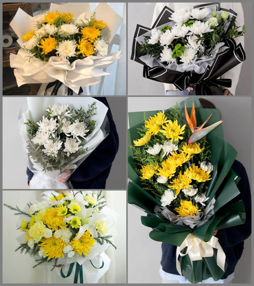 贵州贵阳花溪区久安乡白事花束代送